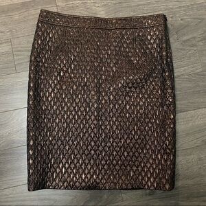 Burberry Bronze Diamond Quilted Skirt